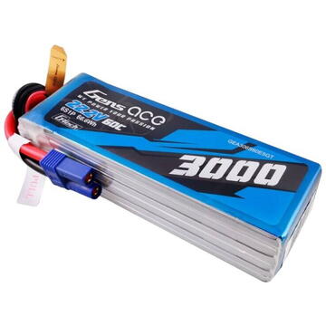 Gens ace G-Tech 3000mAh 22.2V 60C 6S1P Lipo Battery Pack with EC5 plug