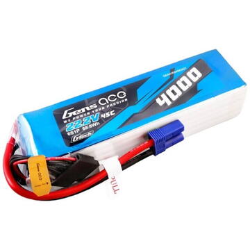 Gens ace G-Tech 4000mAh 22.2V 45C 6S1P Lipo Battery Pack with EC5 plug