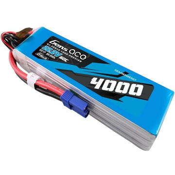 Gens ace G-Tech 4000mAh 22.2V 60C 6S1P Lipo Battery Pack with EC5 Plug