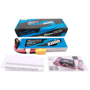 Gens ace G-Tech 5000mAh 11.1V 45C 3S1P lipo battery with XT90 Plug