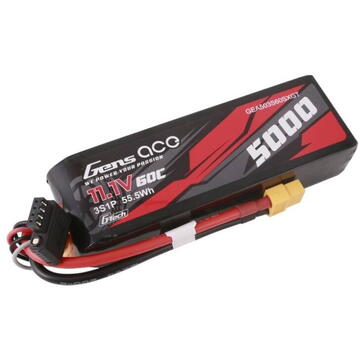 Gens ace G-Tech 5000mAh 11.1V 60C 3S1P Lipo With XT60 Plug