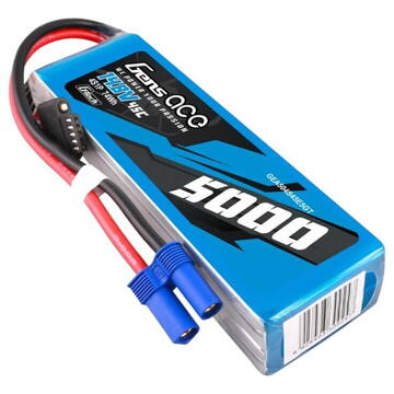 Gens ace G-Tech 5000mAh 14.8V 45C 4S1P Heli Lipo Battery with EC5 Plug