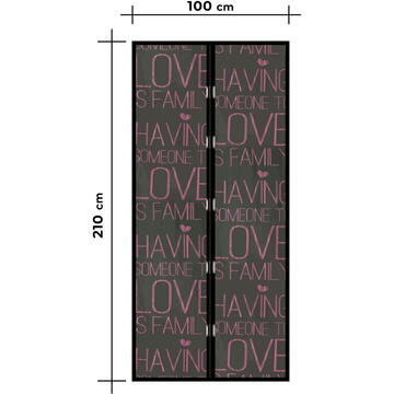 Garden of Eden Perdea anti-tantari pt. usi cu inchidere magnetica, 100 x 210 cm - „Love”