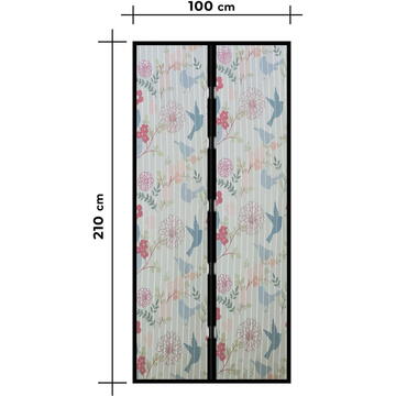 Garden of Eden Perdea anti-tantari pt. usi cu inchidere magnetica, 100 x 210 cm - model „pasari”