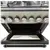 Pachet Studio Casa Aragaz Scala Graphite Grey 60 cm si hota clasica inox, 4 arzatoare gaz, Grill electric, Rotisor, Gratare fonta, Aprindere electrica, Clasa energetica A, Gri