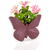 Decor plante artificiale - fluture - magnetic - 8 x 8 cm - 4 tipuri