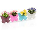 Decor plante artificiale - fluture - magnetic - 8 x 8 cm - 4 tipuri