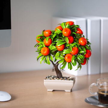 Decor plante artificiale - mandarin - 18 x 24 cm