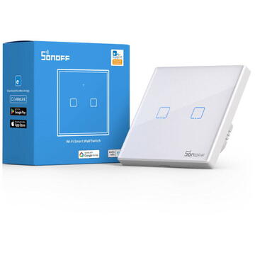 Smart Switch WiFi + RF 433 Sonoff T2 EU TX (2-channel) updated