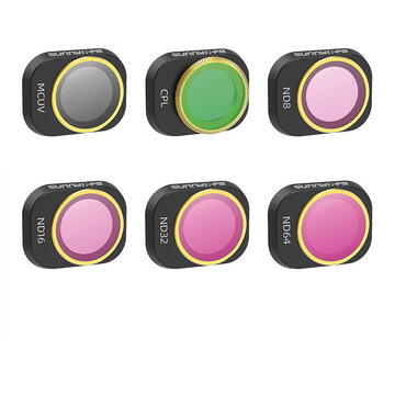 6 Lens Filters MCUV, CPL, ND8/16/32/64 Sunnylife for DJI MINI 4 PRO