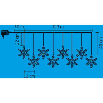Somogyi Ghirlanda cu LED-uri, tip fulgi de zapada
