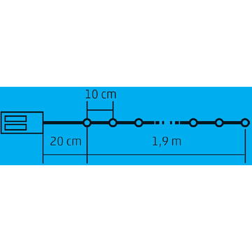 Somogyi Ghirlanda microLED, 20 microLED alb rece