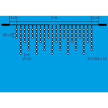 Somogyi Perdea de lumini cu LED-uri, tip sloi de gheaţă, cu legare în serie