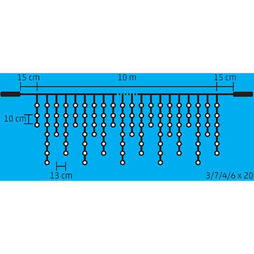 Somogyi Perdea de lumini cu LED-uri, tip sloi de gheaţă, cu legare în serie