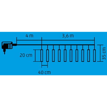 Somogyi Ghirlanda sloi de gheata, 10 turturi, 200LED