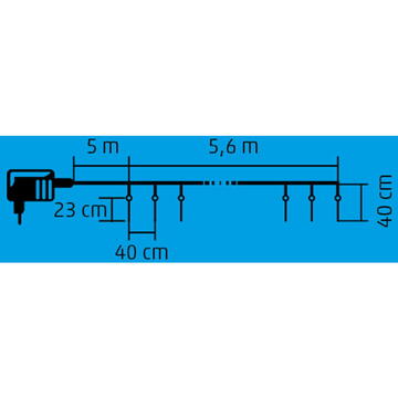 Somogyi Ghirlanda sloi de gheata, 240 LED alb rece, adaptor de retea IP44