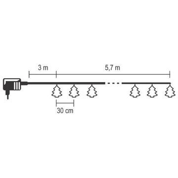 Somogyi Ghirlanda cu LED-uri, brad, 20 LED, alb cald, adaptor retea pt interior