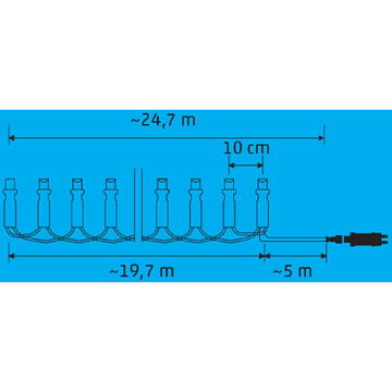 Somogyi Ghirlanda LED SMART RGB, iSparkle, 198 LED, IP44