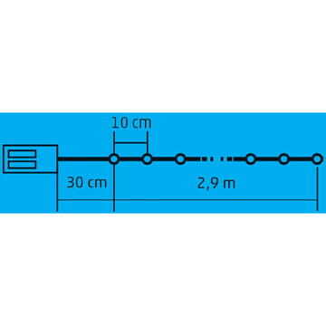 Somogyi Ghirlanda microLED, 30 microLED alb rece