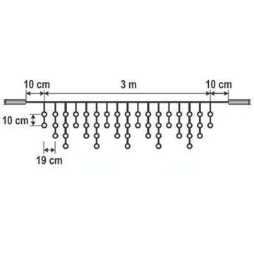 Somogyi Perdea de lumini inseriabil, stralucitor, 50 LED, alb rece, pt exterior