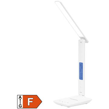 Somogyi Lampa de birou LED cu incarcator fara fir, alb