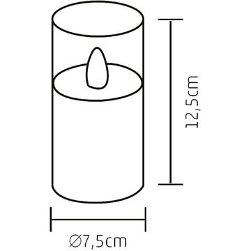 Somogyi Lumanare LED in sticla,  Ø7,5 x 12,5 cm