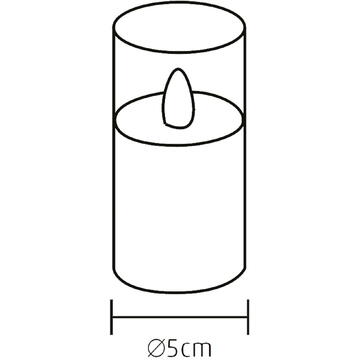 Somogyi Set lumanari LED in sticla, Ø5x10/12,5/15 cm