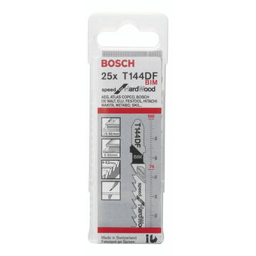 Bosch Lamă de ferăstrău T 144 Df Speed ​​pentru lemn de esență tare 25buc