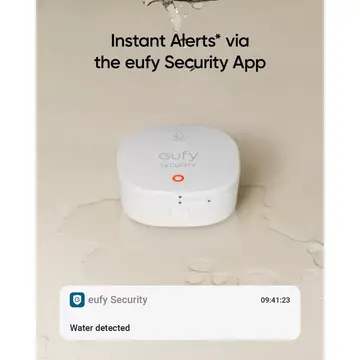 eufy Senzor smart de apa si inghet , IP65, compatibil cu HomeBase S380 si S280, Alb