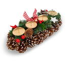 Decor de Advent - cu suport pentru lumănări - 35 x 15 cm