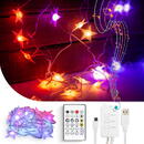 Lumină inteligentă șir - stea - USB - 25 LED-uri RGB - 5 m - Bluetooth