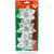 Familly Christmas Ornament de Crăciun - cu cleme - floare cu sclipici - argintiu - 3 buc/pachet