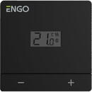 Engo Controler de temperatură cu fir EASY230B, zilnic, montat pe suprafață, negru, 230 V