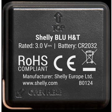 Temperature and humidity sensor Shelly Blu H&T Black (black)