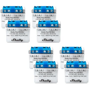 Shelly Plus 1 PM Mini Gen3 Economy Pack, Relay (Red, Pack of 8)